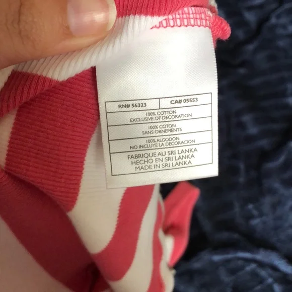 NIKE stripped ribbed training sporty Cotton Pink White Tank Top Sz M - Picture 5 of 7